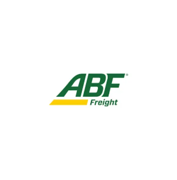 A yellow and green abf freight logo.