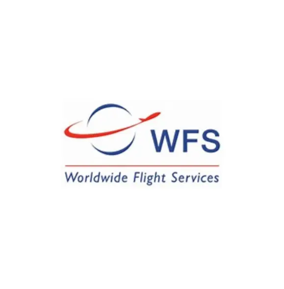 A logo of worldwide flight services