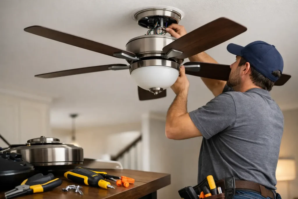 How to Install a Ceiling Fan Safely at Home