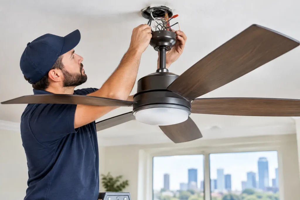 How to Wire a Ceiling Fan Safely in Houston