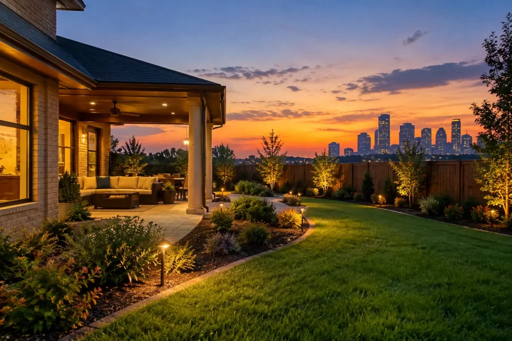 Outdoor Lighting That Works After Houston Sunsets